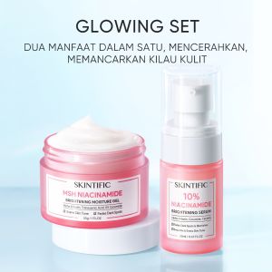 Skintific Glowing Set MSH Niacinamide Moist Gel 30g & 10% Niacinamide Serum 20ml