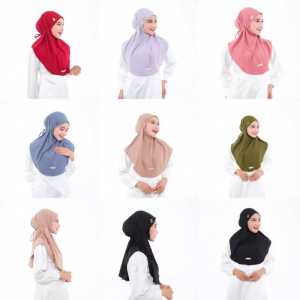 KERUDUNG BERGO TALI HALIMAH BEAUTY HIJAB NON PED SYIRIA MINI BAHAN JERSEY KHIMAR TERBARU IKKA MEMEI