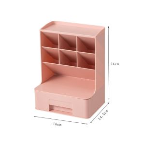 Multifunctional Desktop Storage Box Dust-proof Cosmetics Storage Box Office Student Desk Stationery Storage Pen Holder