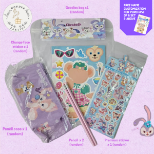 Wonderparties Birthday goodies bag Stella & friends school kid/customize name card/customization/kid birthday party door gift/gift set