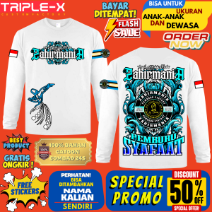 KAOS ZAHIRMANIA LENGAN PANJANG UKURAN ANAK DAN DEWASA"FREE STIKER"