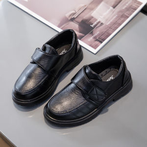 Future seeds Black shoes for kids boy PU leather school shoes for kids size 27-38
