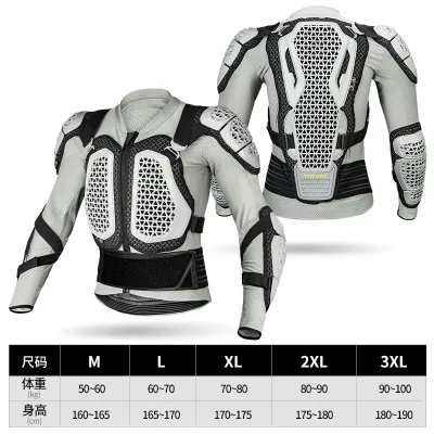Motocross Armor Jacket Off-Road Moto Protection Gear Anti Crash Chest Back Padding Motorbike Jacket Pants CE Certified