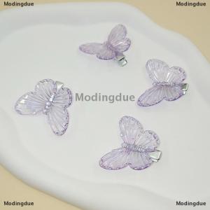 [COD] Modingdue Purple Butterfly Hairpins Girl Hair Clips Barrettes Women Sweet Hair Ornament Rainbow Headwear Fashion Hair Accessories