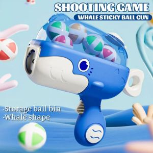【NEW】Childrens Whale ball ball gun toy sticky ball Shooting Toy Target Game Kids Outdoor Interactive Toy2024