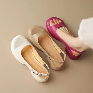 รองเท้าแตะส้น สำหรับหญิง 2025 น้ำหนักเบา สวมใส่สบาย ดีไซน์ระบายอากาศ