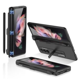 Magnetic attraction kickstand case for Samsung Galaxy Z Fold3 fold4 fold5 5G hinge protector full protection cover with Pen slot