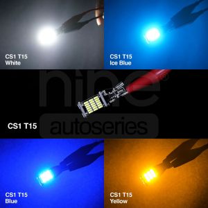 LAMPU SEIN DAJJAL 45 LED MERK LUMINOS LED SOCKET T15 W16W LAMPU SEIN T15 MUNDUR CANBUS DIAM FLASH