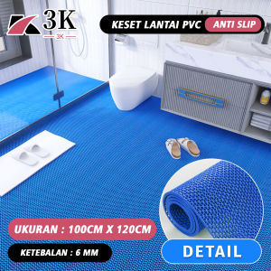 (3K Surabaya) Keset Lantai Kamar Mandi Bahan PVC Tebal 6MM Anti Slip & Multiguna UK 100x120CM