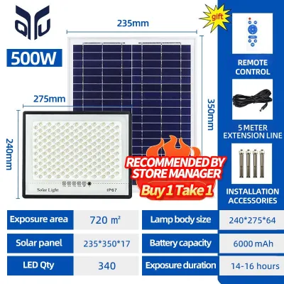 🔥Ship in 12 Hour+Buy1Take1🔥2025 New 1000W Solar Light Outdoor Waterproof Solar Garden Light Solar Flood Light Solar Spotlight LED Outdoor Solar Light Solar Led Light Solar Panel Ip67 Waterproof