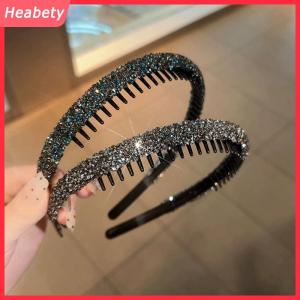 Heabety Không trượt Rhinestone tóc Hoops ban nhạc phụ nữ răng đàn hồi headbands cho phụ nữ sáng bóng tóc sang trọng Hoops