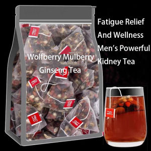 HOT Ginseng Mulberry Black Goji Berry Tea for Health and Wellness for Men Tonifying Qi and Nourishing Kidney with Abundant Energy