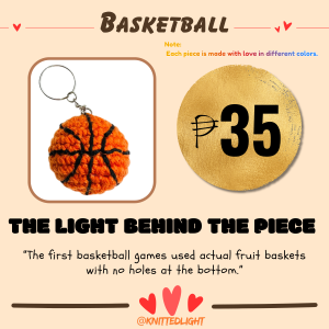 Crochet Basketball Keychain - Handmade with Love in Different Colors - Perfect for Sports Fans