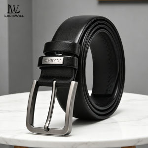 LouisWill Mens Belt Business Leisure Belt Split Cowhide Waist Belt Business Pant Belt Stylish Simple Nice Waistband Durable