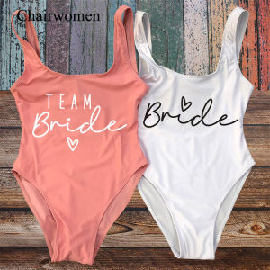 S-3XL Team Bride One-Piece Swimsuit Squad Woman Blush Pink Swimwear Bachelorette Party Swimsuits Beatchwear Bathing Suit2026