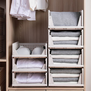 Wardrobe organiser clothes organizer Wardrobe Storage Box Stackable Storage Rack Foldable Modular Shelf Box Drawer Organiser Closet Organizer Kitchen Organiser