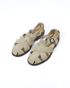 LONDON BROWN - CHARLES รองเท้าแตะหนังสานรัดส้น สไตล์ FISHERMAN SANDALS