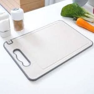 Talenan Stainless 2 Sisi Alas Potong Double Sided Chopping Board Stainless Steel