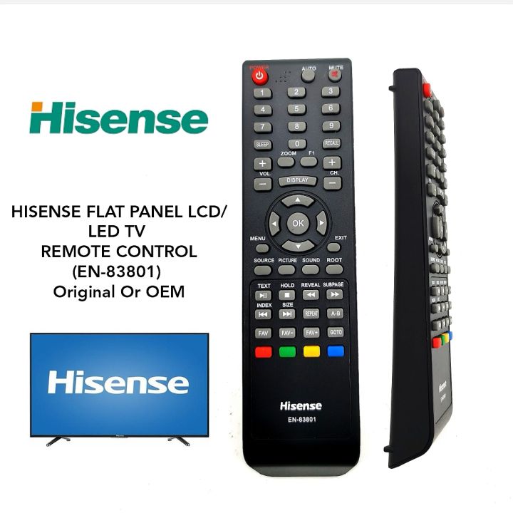 HISENSE FLAT PANEL LCD/LED TV REMOTE CONTROL (EN-83801) Original  