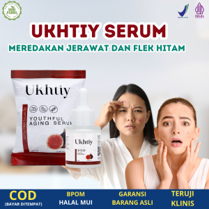 [BPOM RESMI] Ukhtiy serum wajah with DNA salmon - untuk meredakan jerawat dan flek hitam