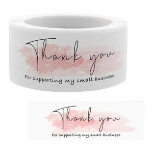 120Pcs/Roll Adhesive Thank You Sticker Roll Paper Sticker for Enhancing Gift Presentation and Small Business Packaging