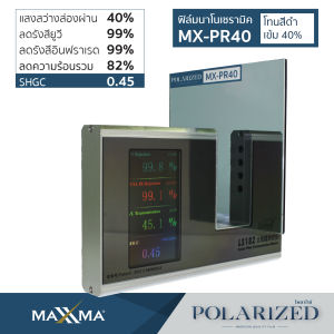 ฟิล์มนาโนเซรามิค Polarized ฟิล์มกรองแสง ฟิล์มติดกระจก ฟิล์มกันร้อน ติดบ้าน ประหยัดพลังงานเบอร์ 5  by MAXXMA(แม็กซ์ม่า)