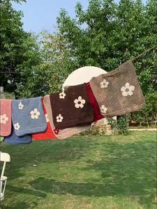 2024 New Summer Floral Bag Single Shoulder Bag Knitted Bag Versatile Bag Tote Bag Cute Woven Bag for Women