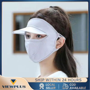 Topi Visor Masker Penutup Wajah Pelindung Matahari Anti UV Tidak Akan Sesak