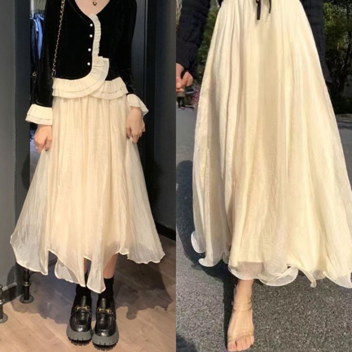 Chân váy dài ulzzang 3 tầng vải voan dài 2 lớp dạng xòe, phong cách hàn  quốc | Shopee Việt Nam