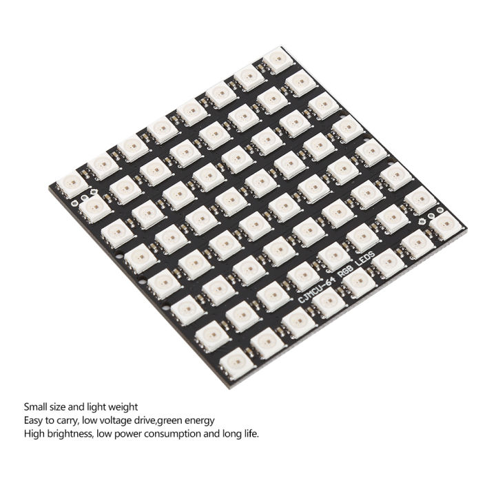8x8 LED Dot Display Panel with Built In WS2812 RGB Driver for RGB Small ...