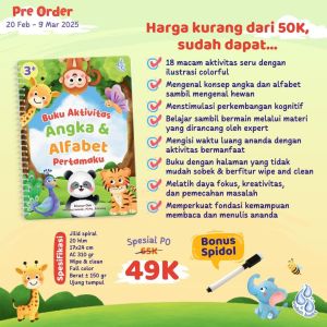 [Buku Anak] Buku Aktivitas Angka dan Alfabet Pertamaku (Untuk Usia 3+ Tahun) | Embun Books