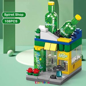 Mainan Anak Perempuan Brick City Street View 3D Puzzle Susun Edukasi Mainan Hadiah untuk anak-anak