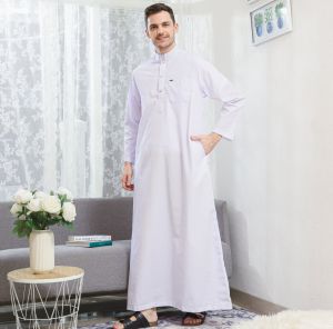 jubah pria bahan katun/gamis laki laki bahan katun embos jubah At tarim new motif fashion muslim