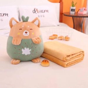 Gấu bông có chăn bộ chăn gối văn phòng ngộ nghĩnh