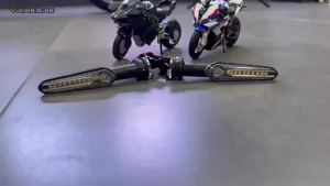 Dynamic Flowing Motorcycle LED Indicator Bright Flasher Light Riding Safety Day Night