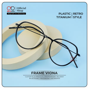 [DJAVA OPTIK] Frame Viona - Kacamata Korea Bulat Prisma Lentur Reguler