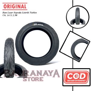 Ban Luar Tubles Sepeda Listrik Uk.14 x 2.50 Hitam Kuat