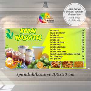 Cetak Spanduk Banner Kedai Jajanan Minuman Dan Makanan