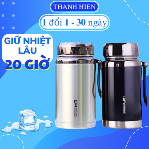 Bình đựng nước giữ nhiệt 1500ml có ống hút và nắp bật khóa đậy kin  có quai xách chắc chắn  giữ nóng 10 giờ giữ lạnh 20 giờ