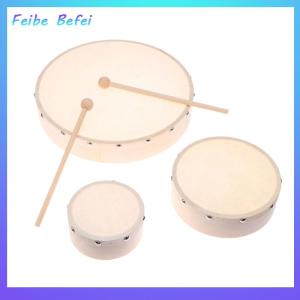 [Feibe Befei] Khung Trống 4 6 7 8 9 10 Inch Tay Trống Gỗ Trống Với Trống Thanh Thiết Lập Trò Chơi Âm Nhạc Trẻ Em Giáo Dục Đồ Chơi Bộ Gõ Nhạc Cụ