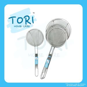TORI HOME Stainless Strainer Skimmer Fine Net Colander Penapis Perkakas Masakan Goreng Strainersporary Fried Filter Sieve Sieveporary)