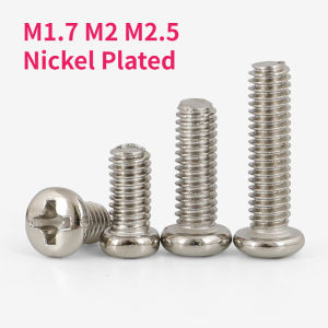 M1.7 M2 M2.5 Nickel Plated Carbon Steel Cross Phillips Round Pan Head Screw Bolt