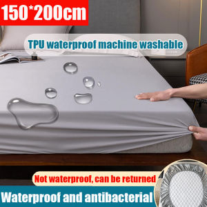 Patented anti-mite 100% Waterproof Mattress Cover Machine washable 360° full coverage Mother and baby grade Quilted Cotton Mattress Pad Fitted Bed Sheet Mattress Protector Garterized Design Bed Cover
