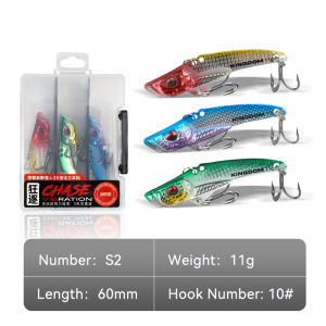 Kingdom VIB Mồi Câu Cá Mồi Cứng Nhân Tạo Rung Chìm 50Mm 60Mm 68Mm Mồi Câu Cá Mồi Câu Cá Muối Băng Mùa Đông