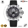 T5 Watch Malaysia TH4004G Acrylic Casing & Chronograph Date Rubber Silicon band Watch. 