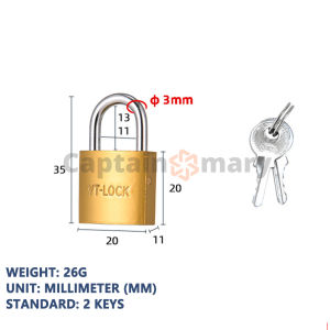 Heavy-Duty Brass padlock Stainless Steel Waterproof Anti-Theft Anti Rust