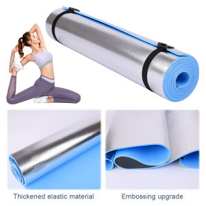 Non-Slip Waterproof Yoga Mat with Aluminum Membrane for Yoga Pilates and Outdoor Workout Sessions