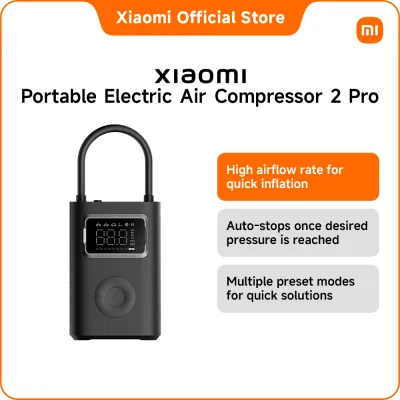 Xiaomi Portable Electric Air Compressor 2 Pro 150PSI fast Tire Inflator for car motorcycle ball bike xiaomi portable air