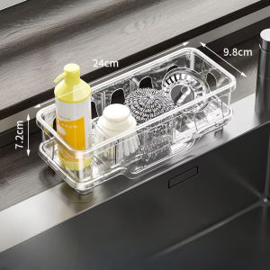 Kitchen Sink Drain Rack Storage Household Clear Sponge Rack Dishcloth Holder Sponge Storage Organizer Shelf