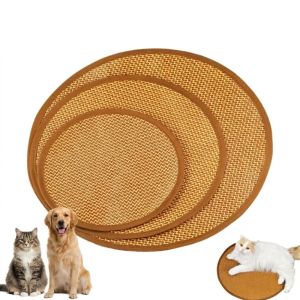 DIVATEN Breathable Pet Cooling Mat Washable Woven Design Cat Bed Mat High Qulity Non-Slip Woven Cat Mat For Cats and Dogs
